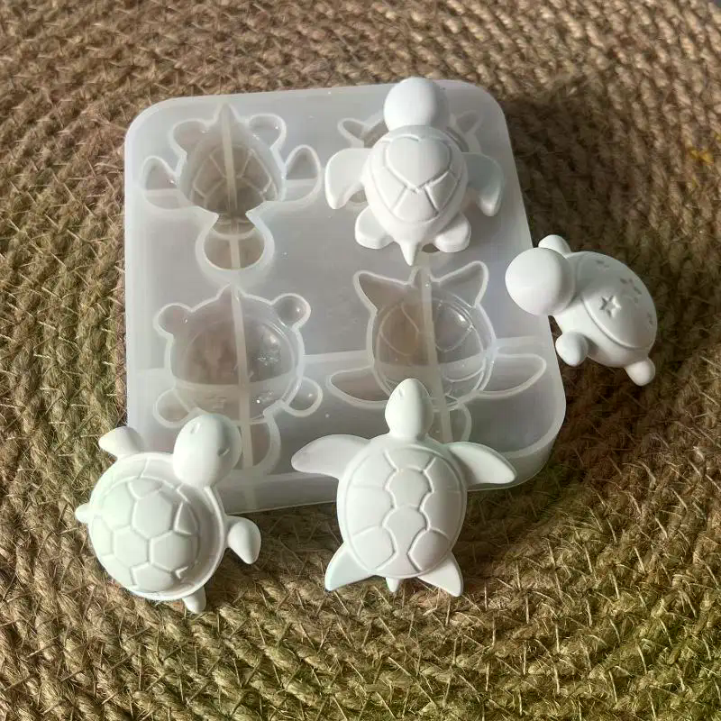 Soap Making Material - Four Turtles Plaster Silicone Molds DIY