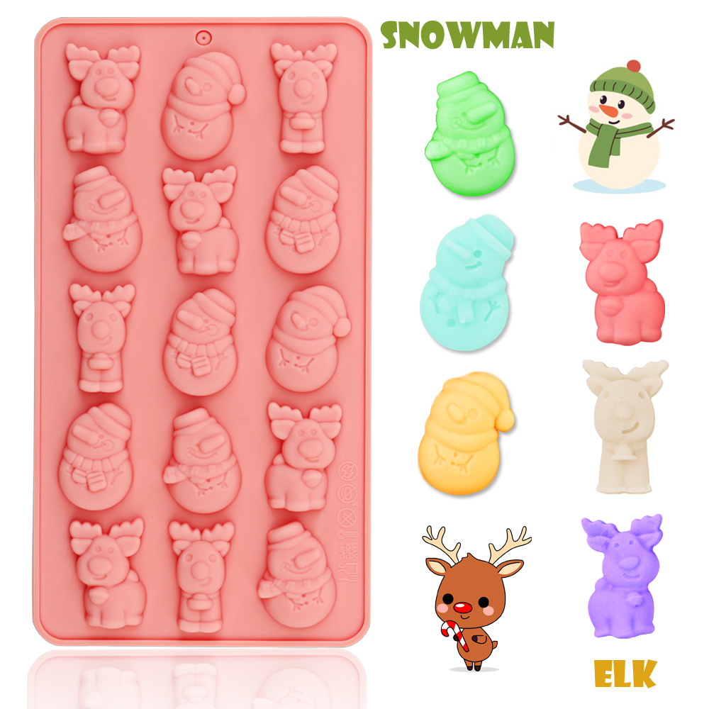 Soap Making Directions - 15-Piece Christmas Snowman and Reindeer Silicone