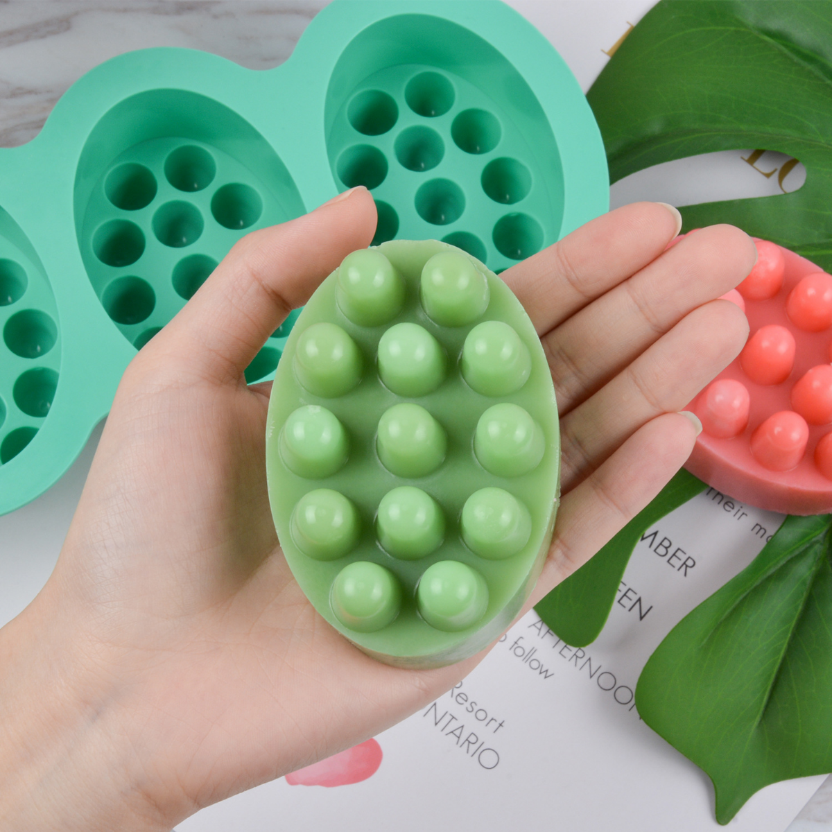 Soap Making Business - 4 Hole Oval Massage Soap Silicone