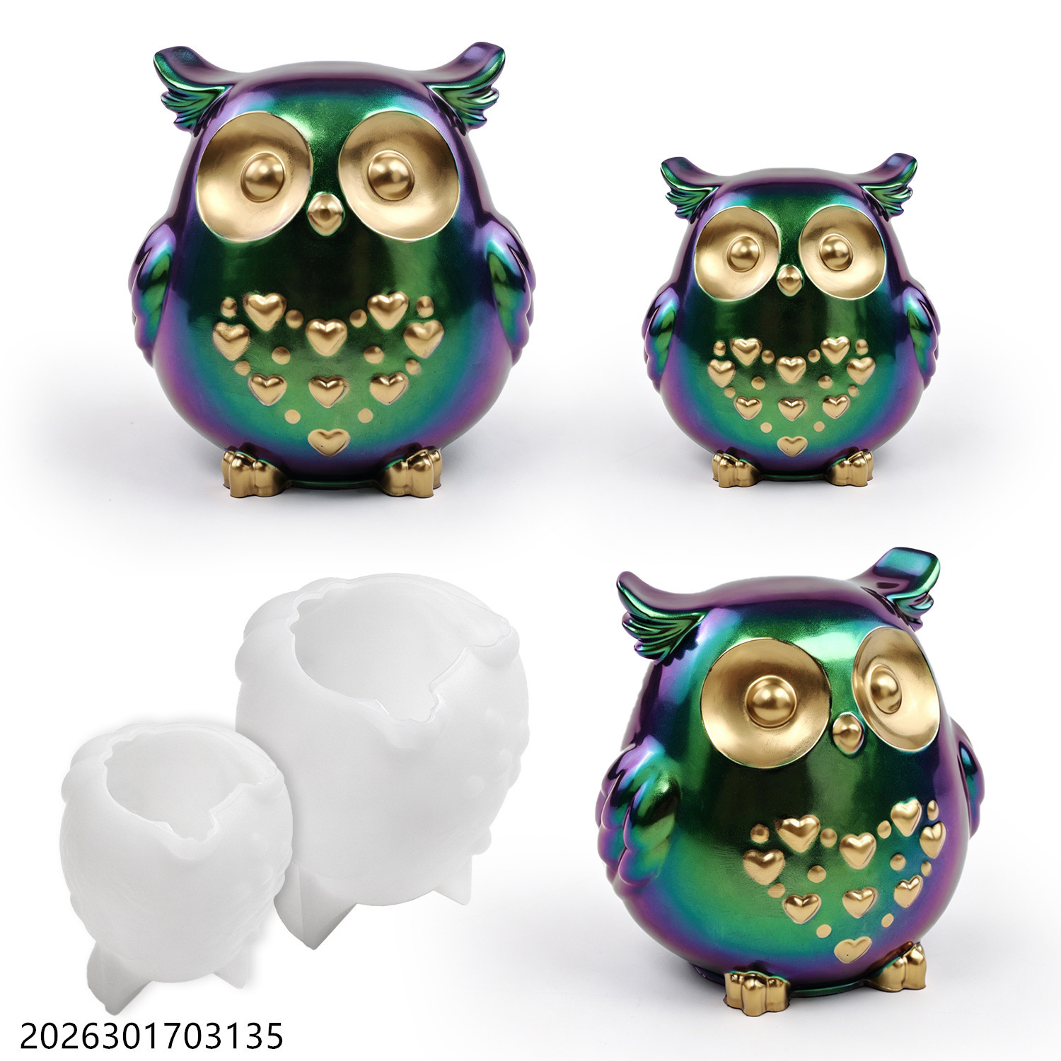 Soap Making Material - Owl Silicone Mold 3D Bird Shape