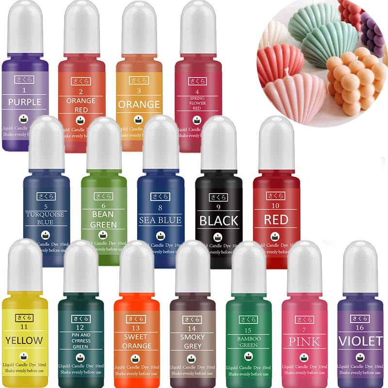 10ml/Bottle Candle Wax Pigment - Soap Making Liquid บทวิจารณ์และราคา