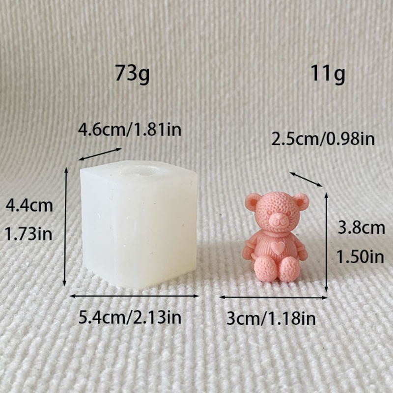 Mini Love Bear Candle Silicone - Soap Making Business บทวิจารณ์และราคา