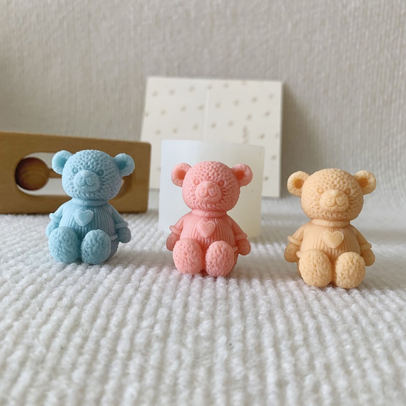 Mini Love Bear Candle Silicone - Soap Making Business บทวิจารณ์และราคา