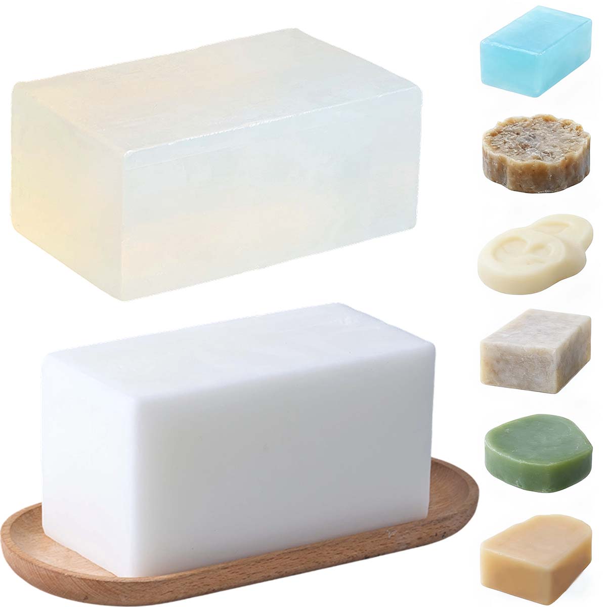 1000g Clear White Soap Base DI - Soap Making Base บทวิจารณ์และราคา