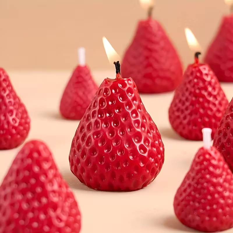 Strawberry Silicone Candle Mol - Soap Making Material บทวิจารณ์และราคา