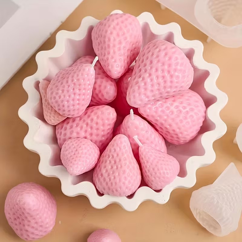 Strawberry Silicone Candle Mol - Soap Making Material บทวิจารณ์และราคา