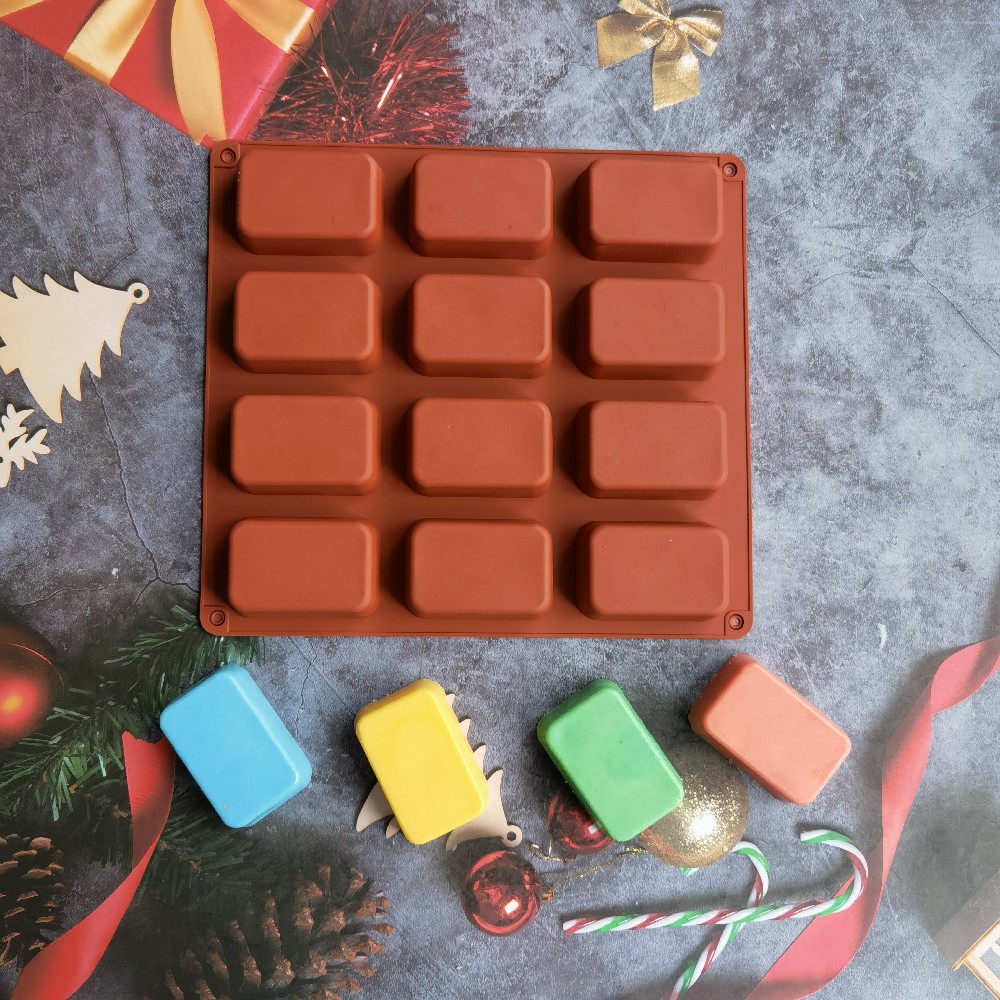 12 Cavity Square Silicone Soap - Soap Making Business บทวิจารณ์และราคา