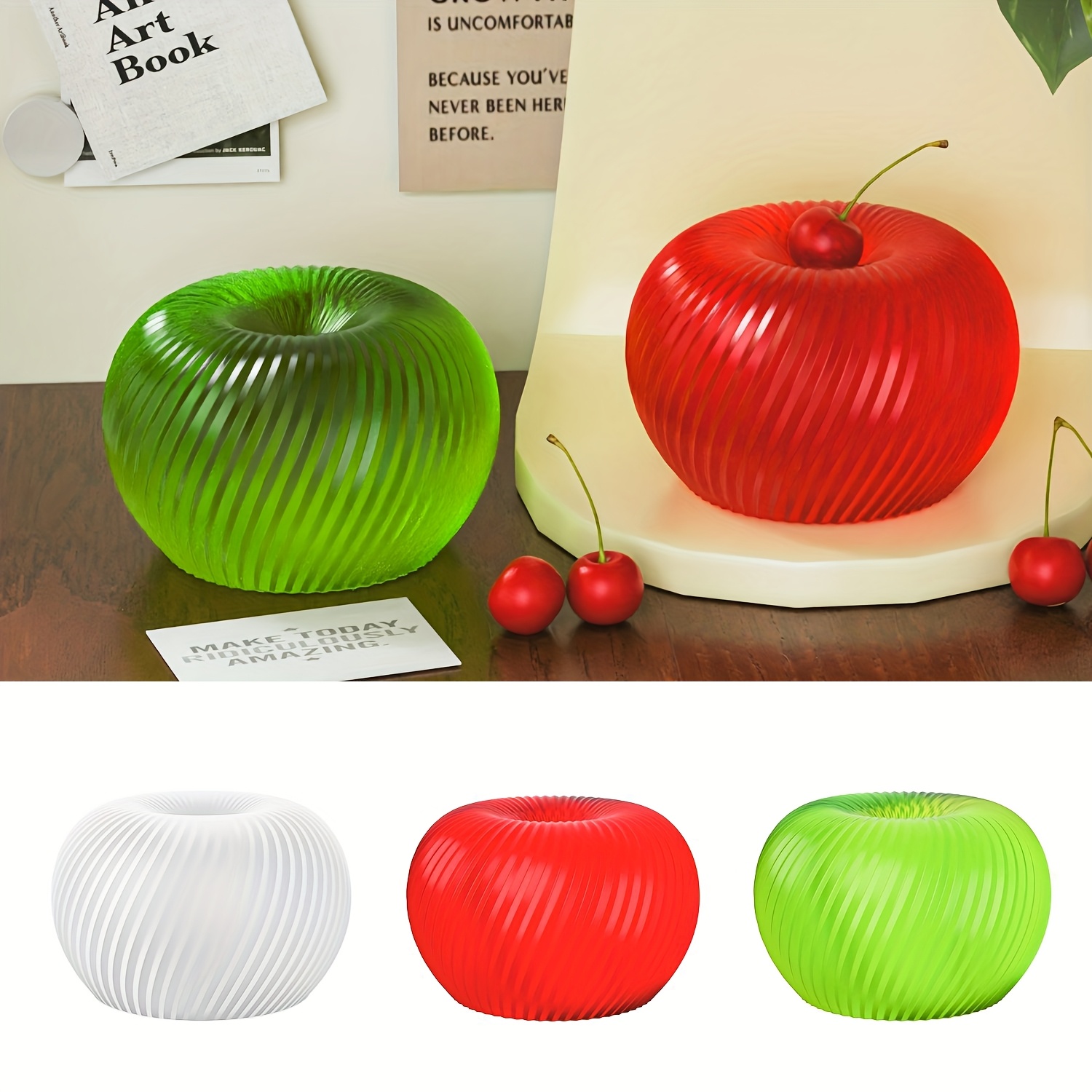 A trendy red apple silicone mo - Soap Making Material บทวิจารณ์และราคา