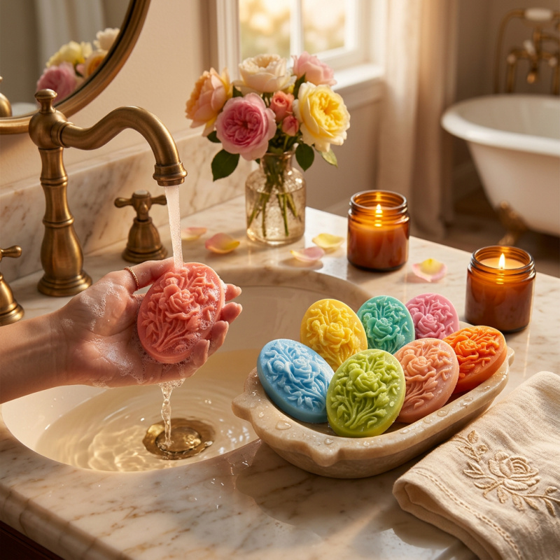 4 Silicone mold with flower sh - Soap Making Material บทวิจารณ์และราคา