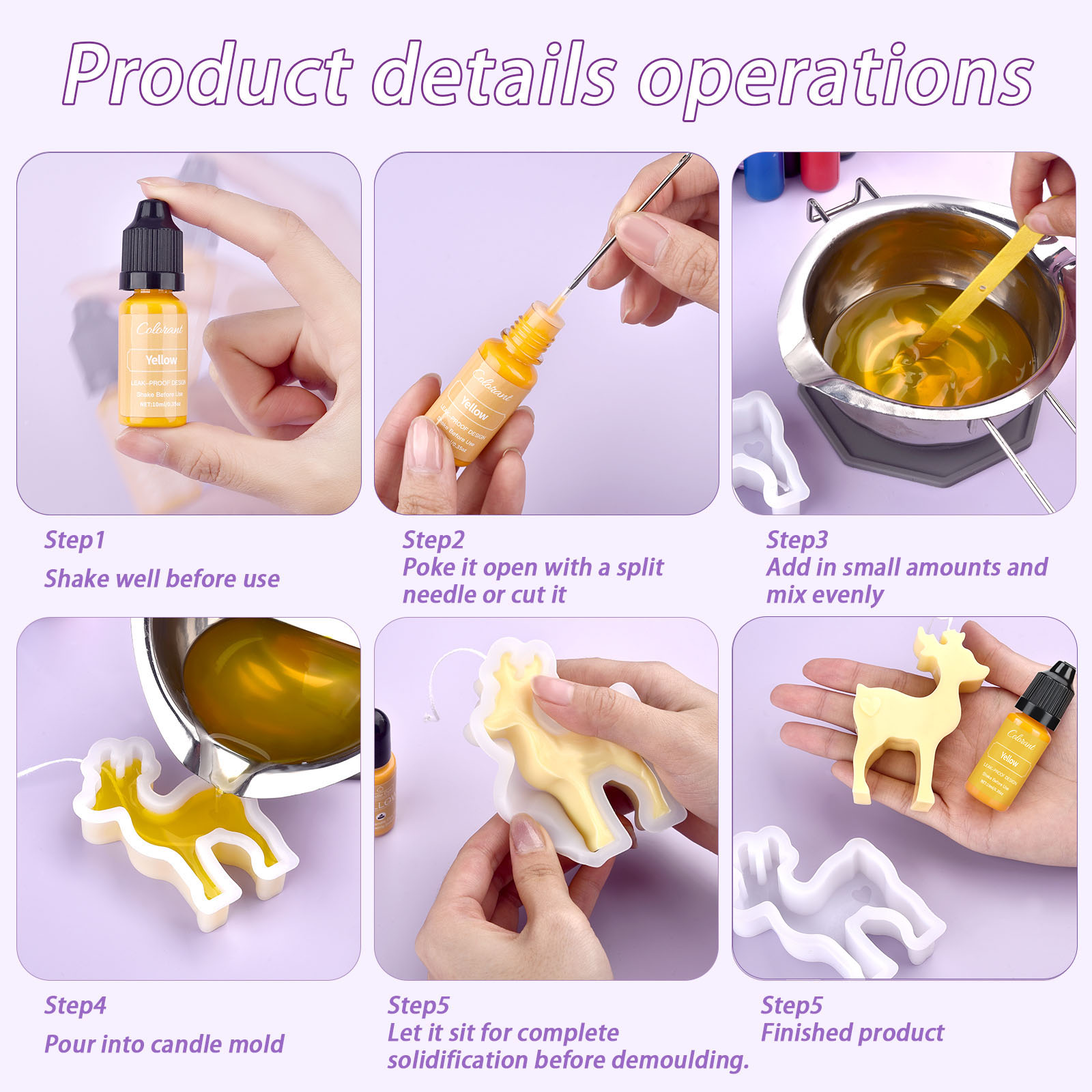 Candle Dyes Kit Liquid Coloran - Soap Making Liquid บทวิจารณ์และราคา