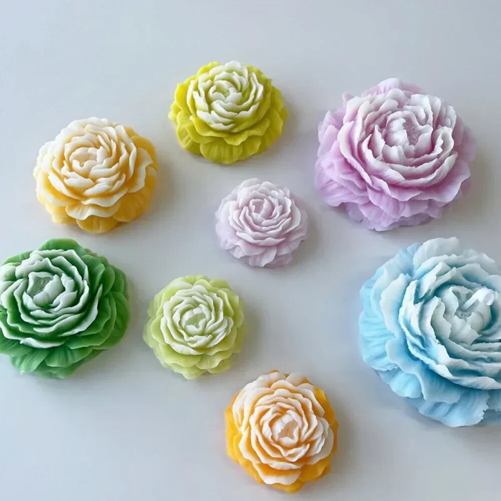 3D Peony Candle Silicone Mold  - Soap Making Business บทวิจารณ์และราคา