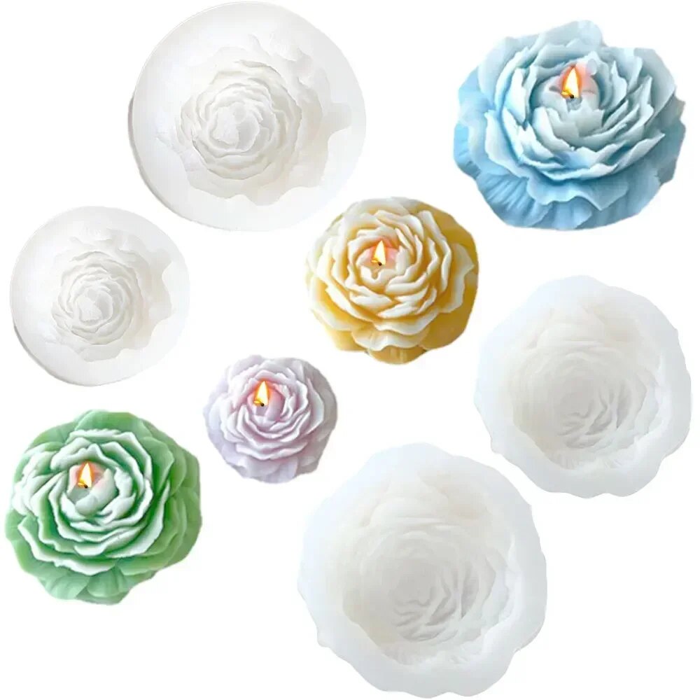 3D Peony Candle Silicone Mold  - Soap Making Business บทวิจารณ์และราคา
