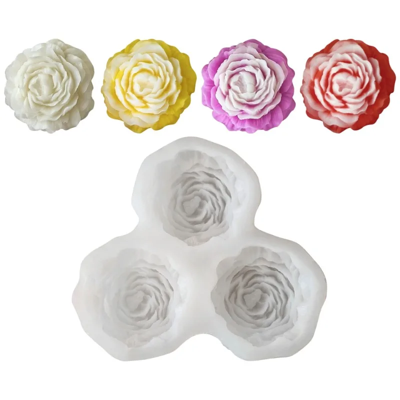 Peony Flower Candle Silicone M - Soap Making Material บทวิจารณ์และราคา