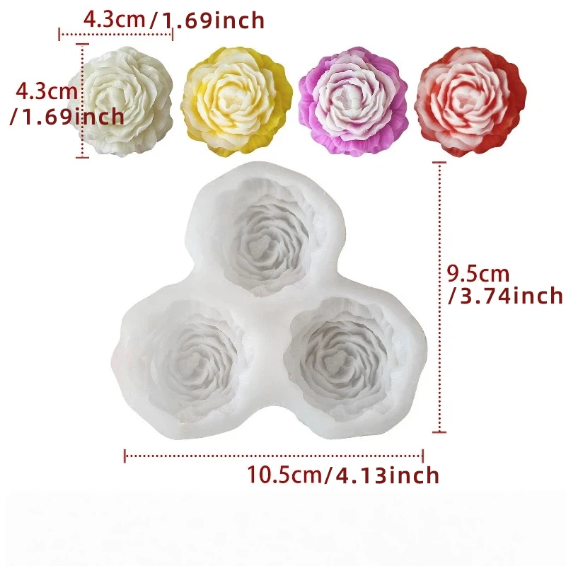 Peony Flower Candle Silicone M - Soap Making Material บทวิจารณ์และราคา